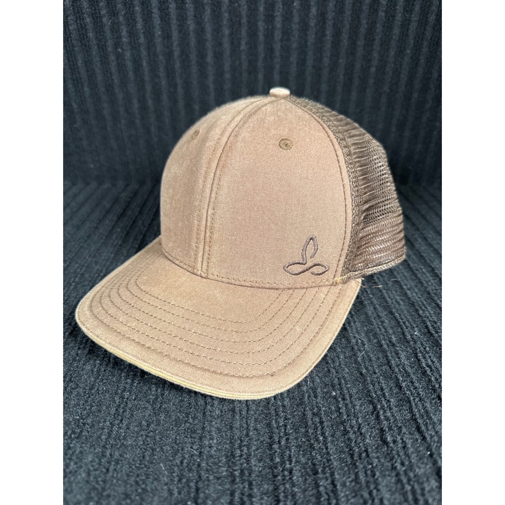Prana Journeyman Trucker Hat Brown Mesh Snapback Baseball Cap
